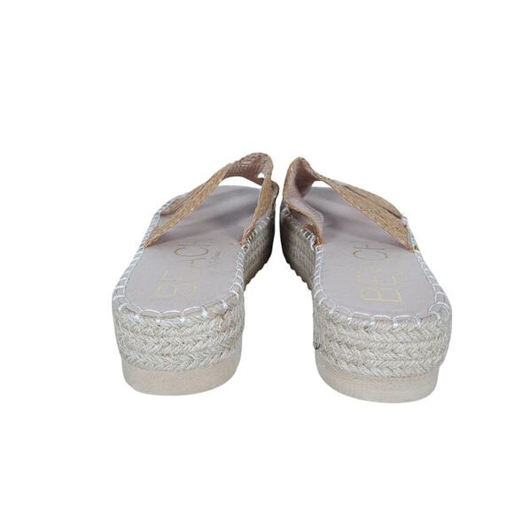 Beach by Matisse Womens Sandals 9 Tan Platform Woven Criss Cross Espadrille Chic - Picture 4 of 9